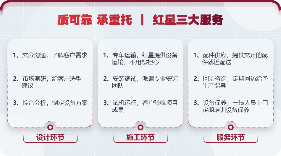 國內(nèi)大型設(shè)備廠家，紅星服務(wù)值得信賴